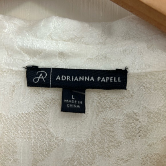 Adrianna Papell Elegant White Lace Top - Picture 3 of 4